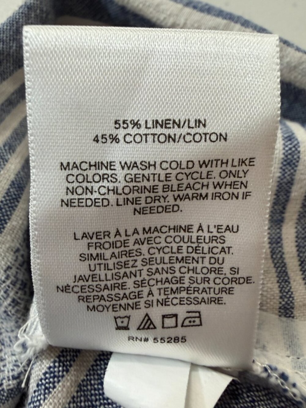 Express Women’s Size S Blue Striped Linen Blend Wrap Mini Dress - Picture 10 of 13